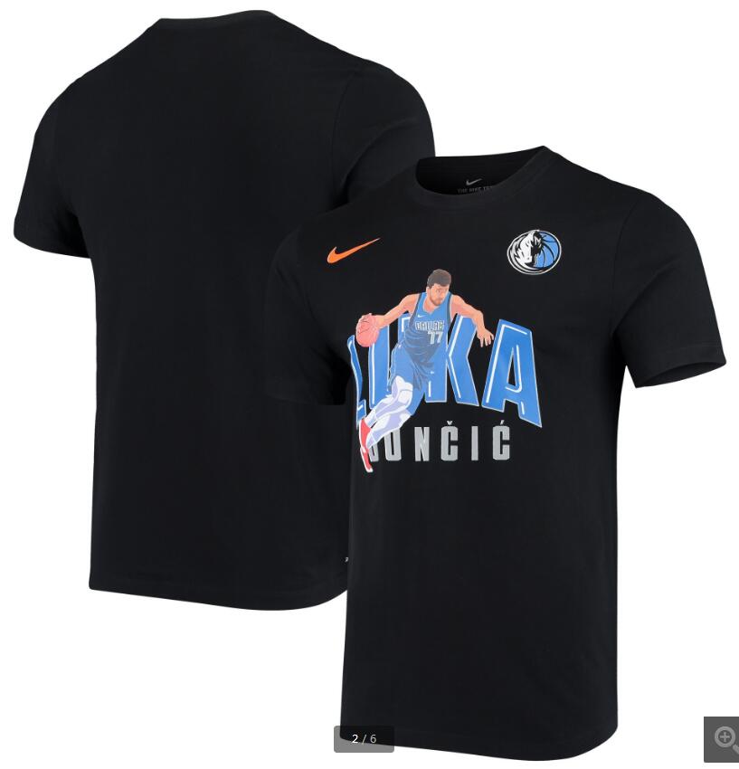 2020 NBA Men Luka Doncic Dallas Mavericks Nike Hero Performance TShirt Black